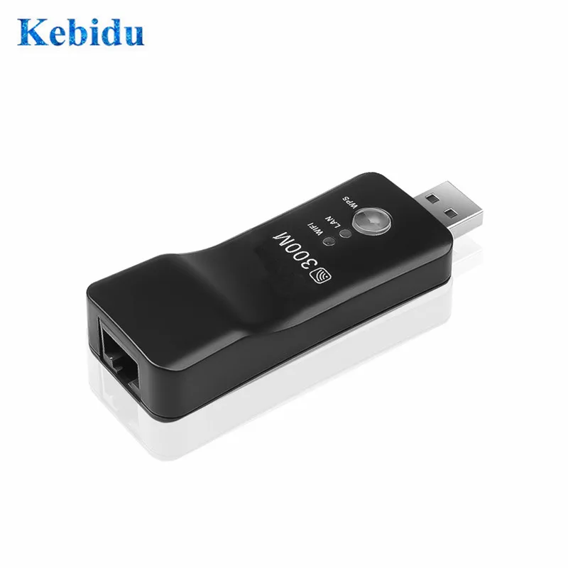 Универсальный беспроводной адаптер KEBIDU для Smart TV 300 Мбит/с USB Wi Fi ТВ палочки WPS
