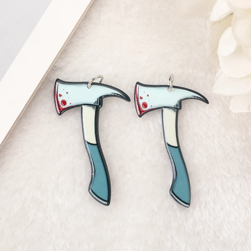 10 шт. подвески для Хэллоуина Коктейльные черепа топор кровь хлопок конфеты гуль