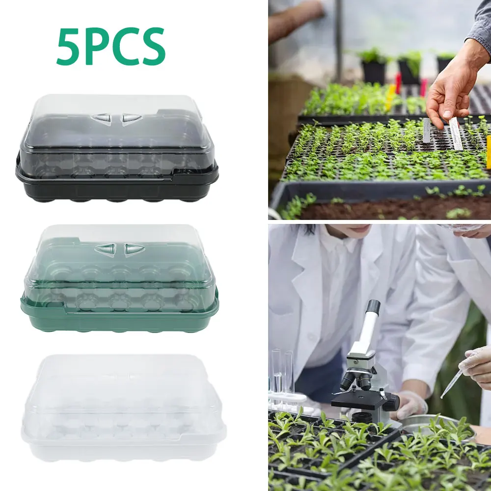 

Seedling Tray with Lid Mini Greenhouse Grow Box Seed Starter Nursery Tray