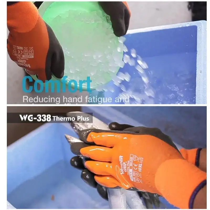 

1Pair Cold-proof Rubber Gloves Anti-freeze Waterproof Low-temperature Operation Cold Storage Protection Wg-338 Latex Gloves
