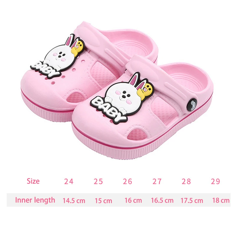 

Slippers For Kids Shoes Boys Girls Summer Toddler Sandals Kid Cartoon Beach Shoes Baby Soft Indoor Bathroom Non-slip Slippers