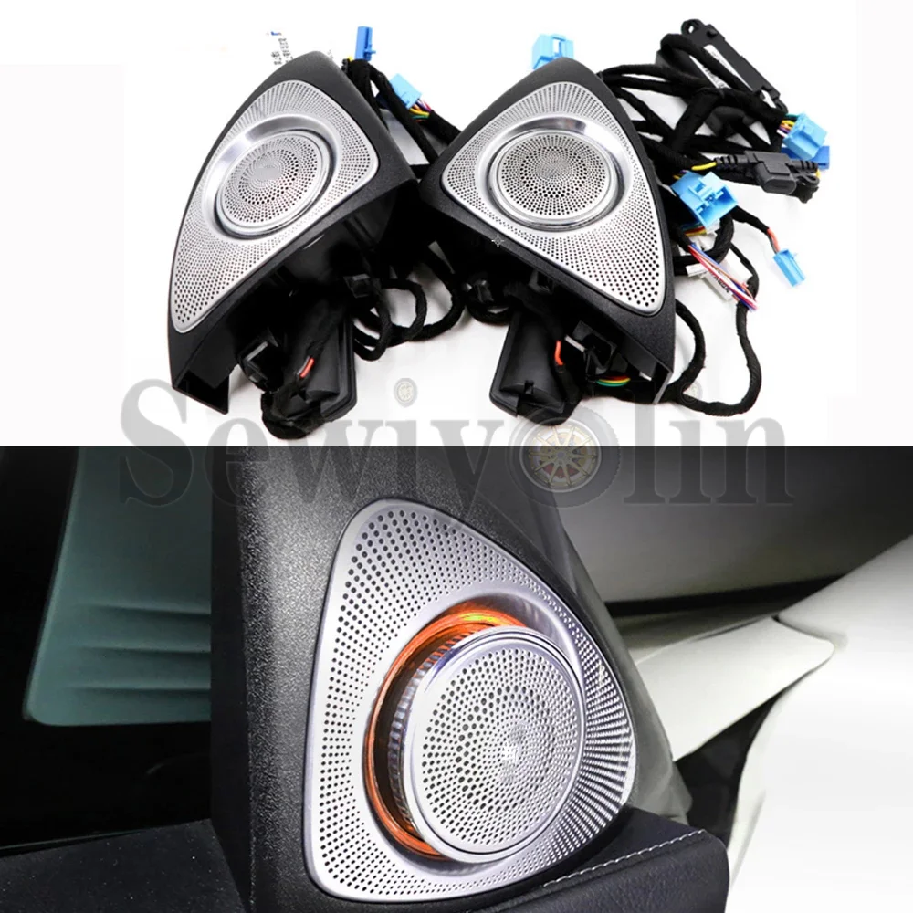 

Car Products LED RGB Ambient Light Rotary Tweeter Speaker For Benz W213 W205 X253 E/C/GLC Calss E200L E300L C180 C200 C250 C300