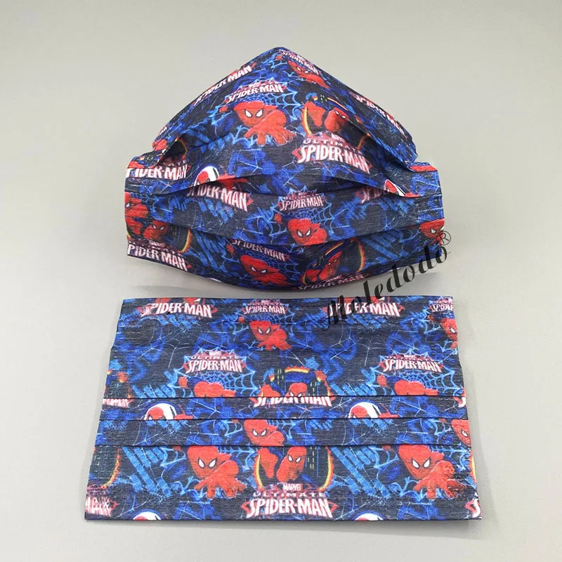Children Spider man Face Shield Mask Disney Positioning 3 Layers Masque Cartoon Lion Animal Cover for Boys Kids | Тематическая