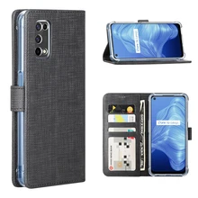 Flip Wallet Case for Realme 7 5G Luxury Leather Cloth + Soft TPU Book Cases Protect Cover Bag Realme 7 Pro Phone Accessories