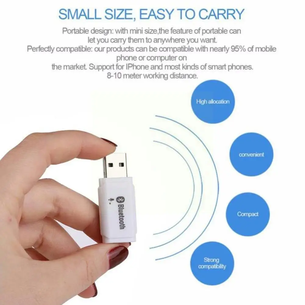

Автомобильный Aux Bluetooth 5,0 адаптер Usb беспроводной Bluetooth громкая связь музыкальная Электроника передатчик ТВ враток для ПК аудио прием D6W2
