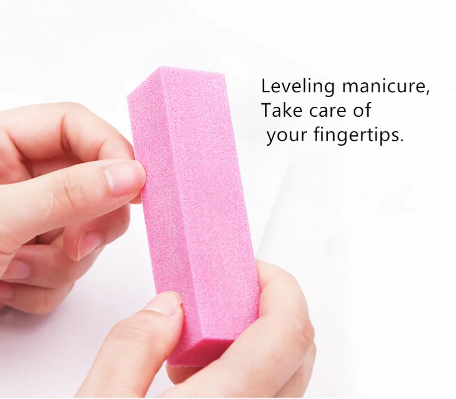 Розовый буфер для дизайна ногтей шлифовальный брусок профессиональные пилки