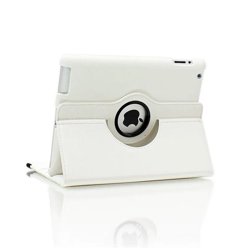 Принципиально для iPad 2/3/4 9," дюймовый планшет крышка Case_Smart Wake-для сна и игр, 360-вращающийся&+ Защитная пленка на экран, и ручка - Цвет: WHITE