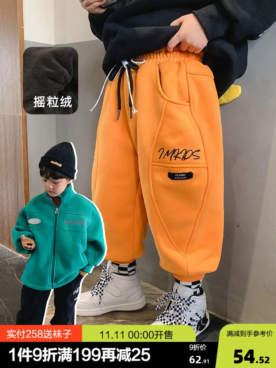 

Детская одежда BB для мальчиков 2021 новая зимняя детская флисовая подкладка Теплые сохраняющие тепло брюки