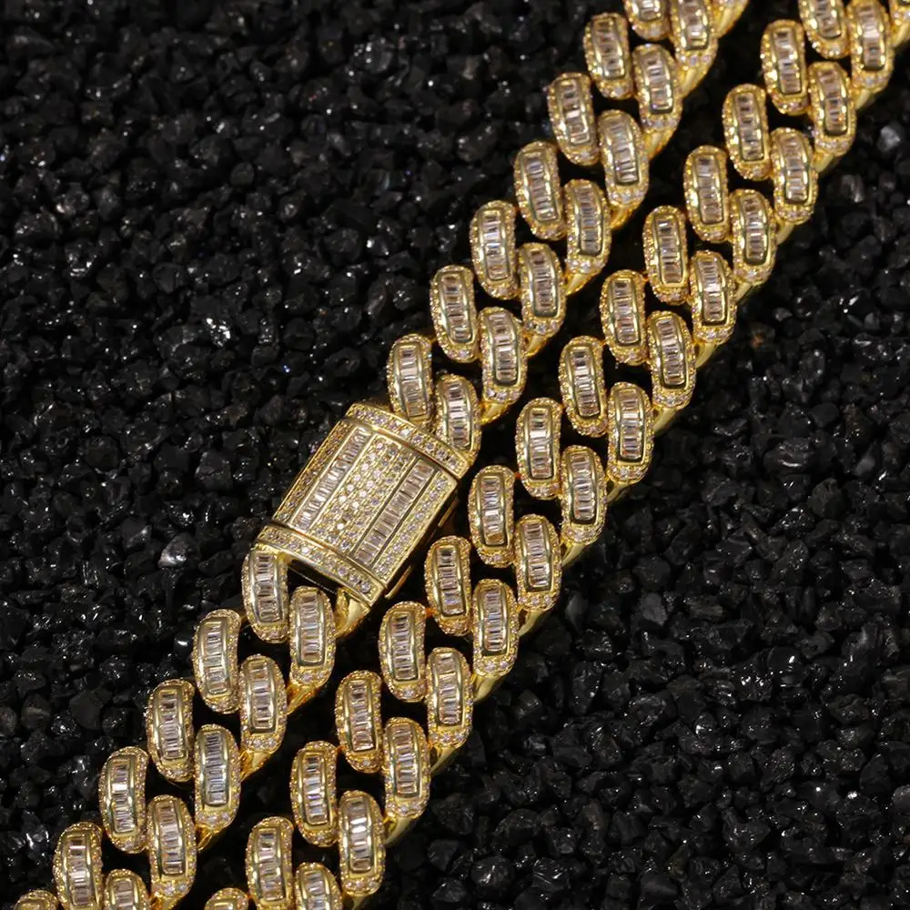 

Iced Out Paved Rhinestones Bracelet 13Mm Gold Full Miami Curb Cuban Anklet Chain Cz Bling Rapper For Men Chain Hip Hop Jewelry