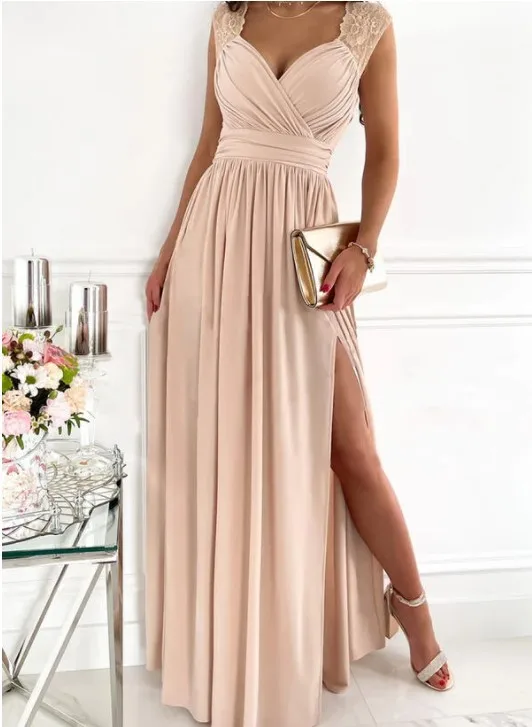 

2021 new style women's fashion sexy splicing chest wrap dress dress dress
