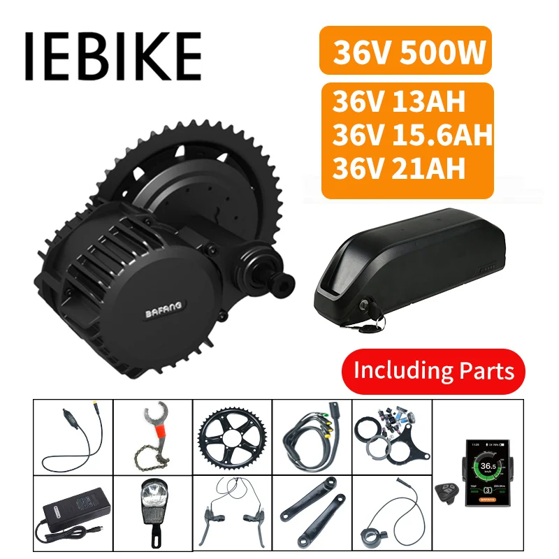 36V 500W BAFANG BBS02 Электрический мотор для велосипеда 8fun Средний привод набор