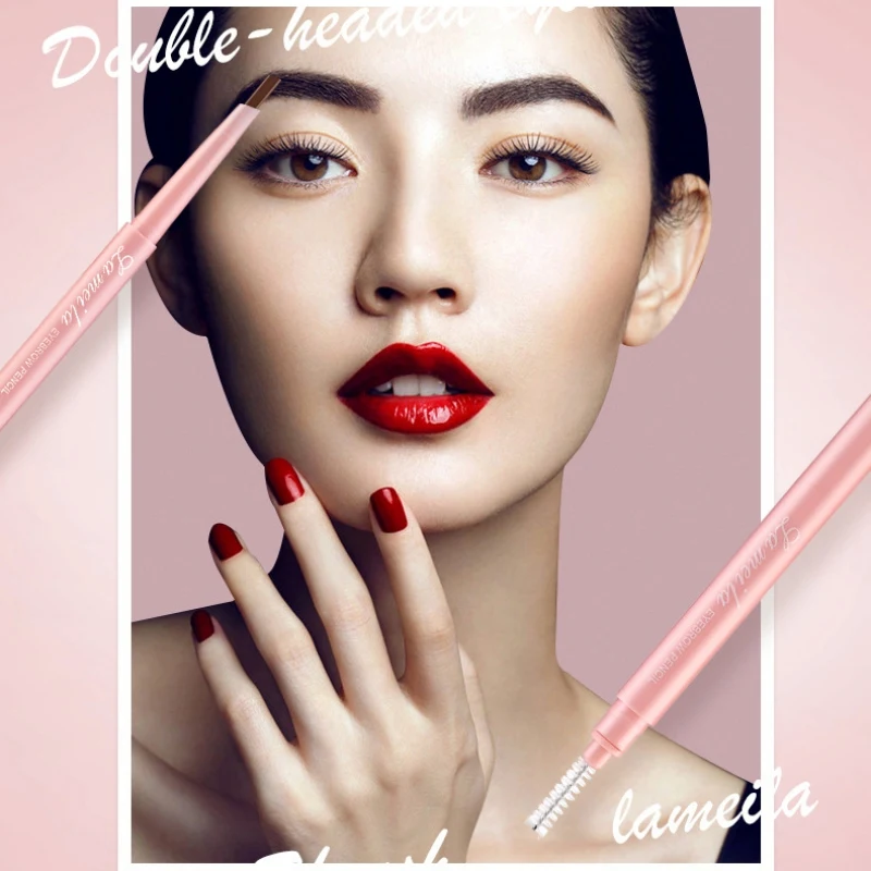 Новинка Розовый Водостойкий карандаш для бровей не выцветающий женский