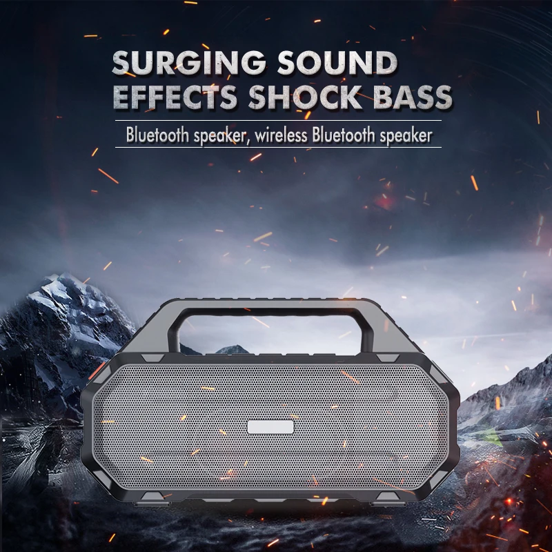 

4000mAh High Power 30W Bluetooth Speakers Waterproof Bass Portable Column Outdoor Subwoofer Music Player Flashlight FM Radio TF