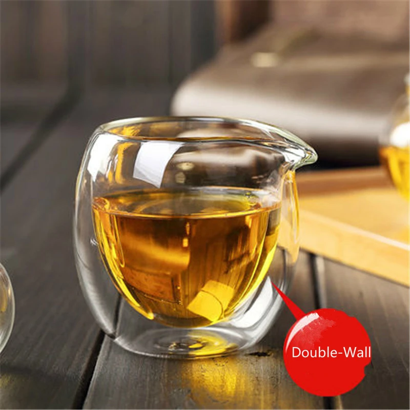 Стеклянные чайные чашки с двойными стенками домашняя прозрачная чайная утварь