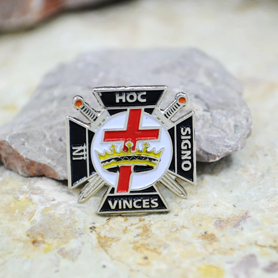 Масонская эмблема значок булавки на лацканы масон вольный каменщик храмовник 1 9