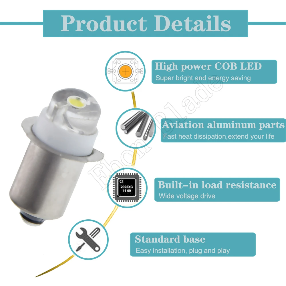 1/2 шт. P13.5s светодиодный светильник для Maglite 0 5 W PR2 PR3 встраиваемые тёплого/белая