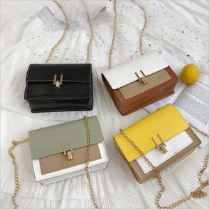New Trend Women Bags PU Leather Crossbody Evening Clutch Purse Metal Chain Shoulder Strap Small Hand in Pakistan