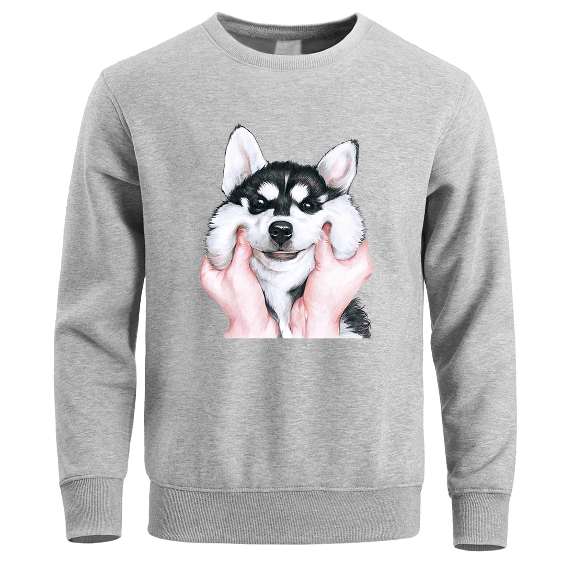 Толстовка хаски толстовки Мужской Забавный собачий пуловер толстовка с