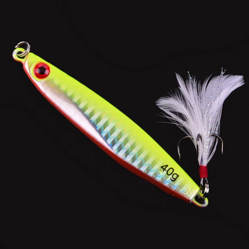 

5Pcs/lot Metal Jigging Spoon 7G10G14G21G30G40G Spoon Metal Jig Fishing Lure Artificial Bait 3D Eyes Ocean Bost Fishing Tackle