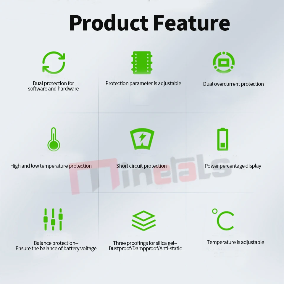 13s 48v BMS Bluetooth общий порт тяжелый ток UART/CAN с индикатором заряда батареи fsmart 80A 100A