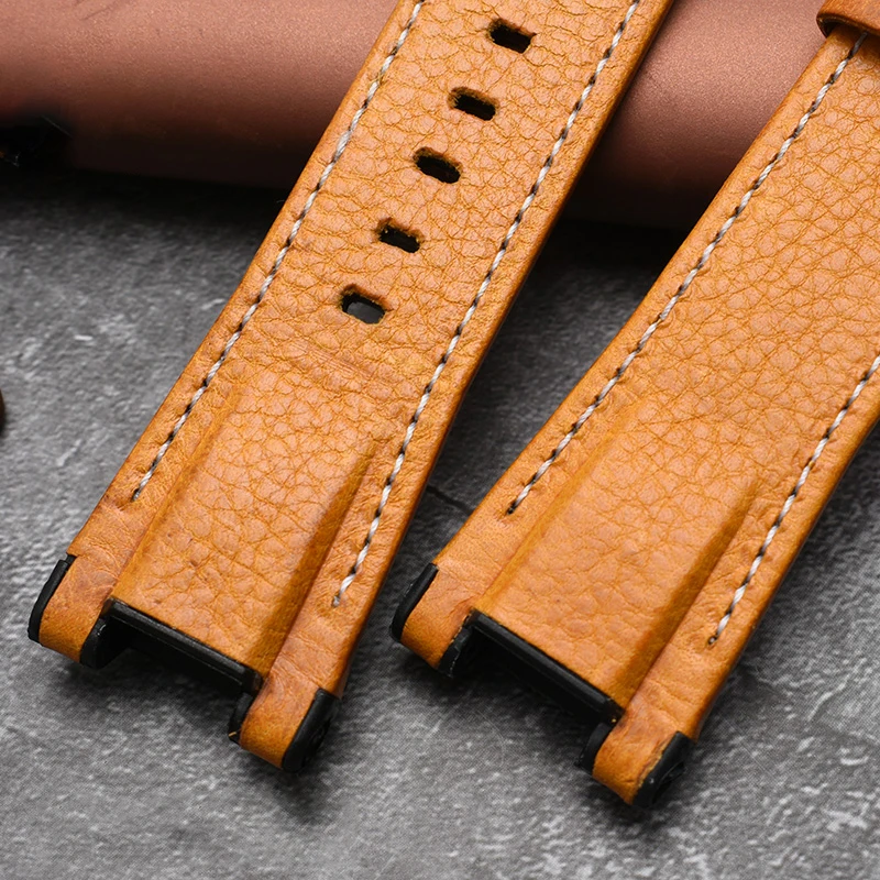 Leather strap for CASIO GST-S100g / S110 / S130l / W100G / W110 / 210B / 400G / 410 / B100 / W300 wristband accessories 26x14mm