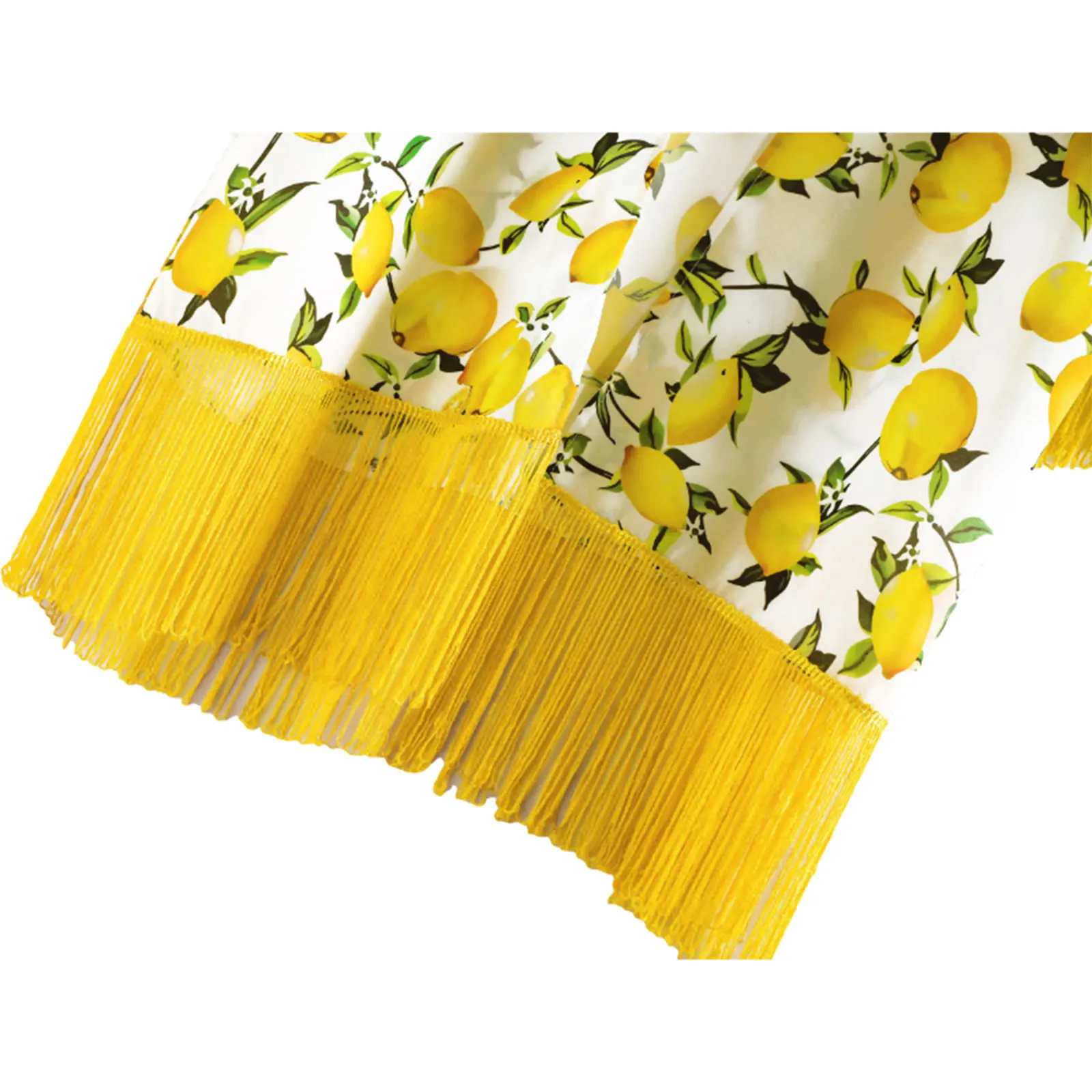 Женский Повседневный пляжный кардиган Gini Летняя туника желтая с принтом лимона