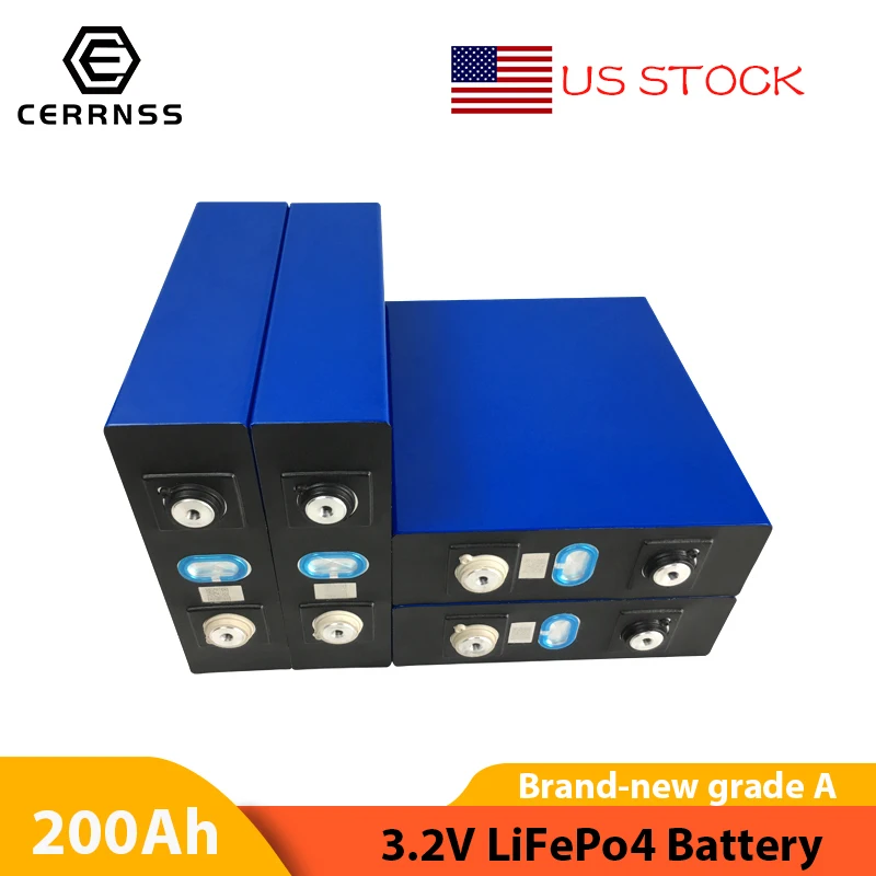 

NEW 200AH LiFePo4 Battery Cell 12V 24V 48V Lithium Iron Phospha Battery Pack Rechargeable Batteries For Moto,Boat,Car TAX Free