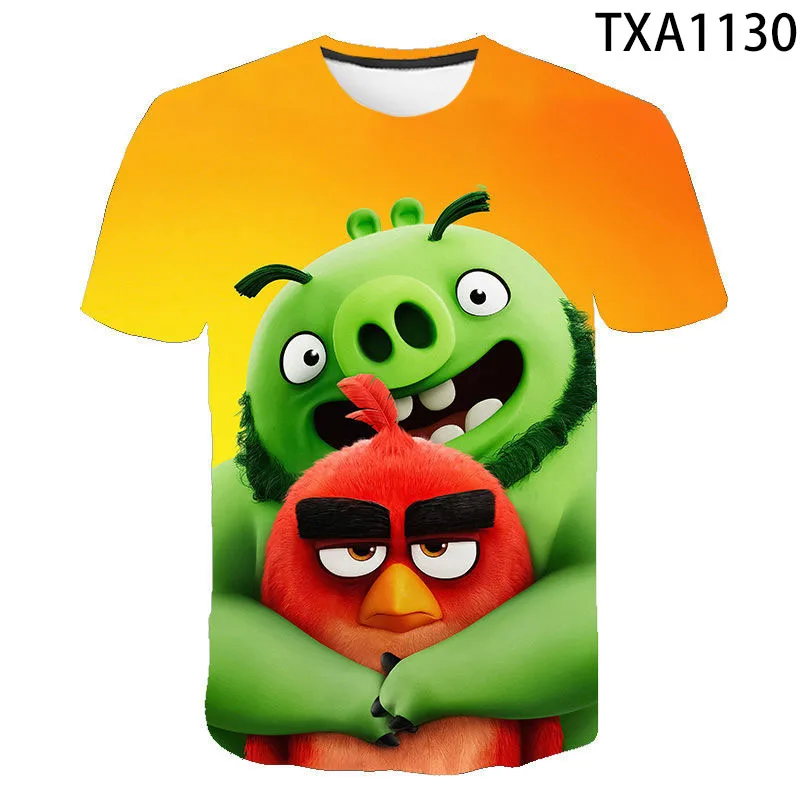 

Summer 3D T-Shirt Short Sleeve Cartoon Anime Game Little Birds Print Men Women Children Cool Tee Streetwear Boy Girl Kids Tops