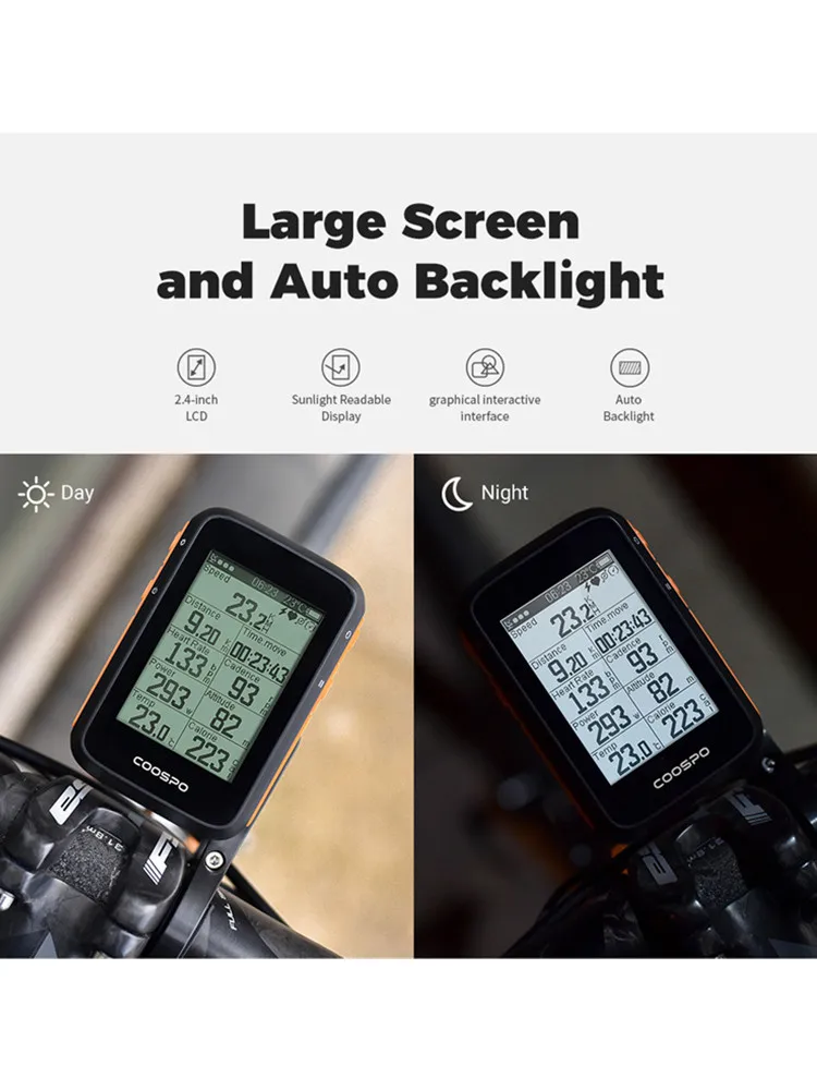 Велосипедный компьютер с GPS Coospo BC200 2 4 дюйма ANT + Bluetooth5.0 велосипедный Спидометр