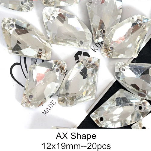 12x19mm--20pcs Камни в форме капли стеклянные стразы с круглым белым циферблатом и пришить остроконечные Стразы прозрачный лошадиный глаз Sew On Stone для украшения одежды B3172 - Цвет: 12x19mm--20pcs