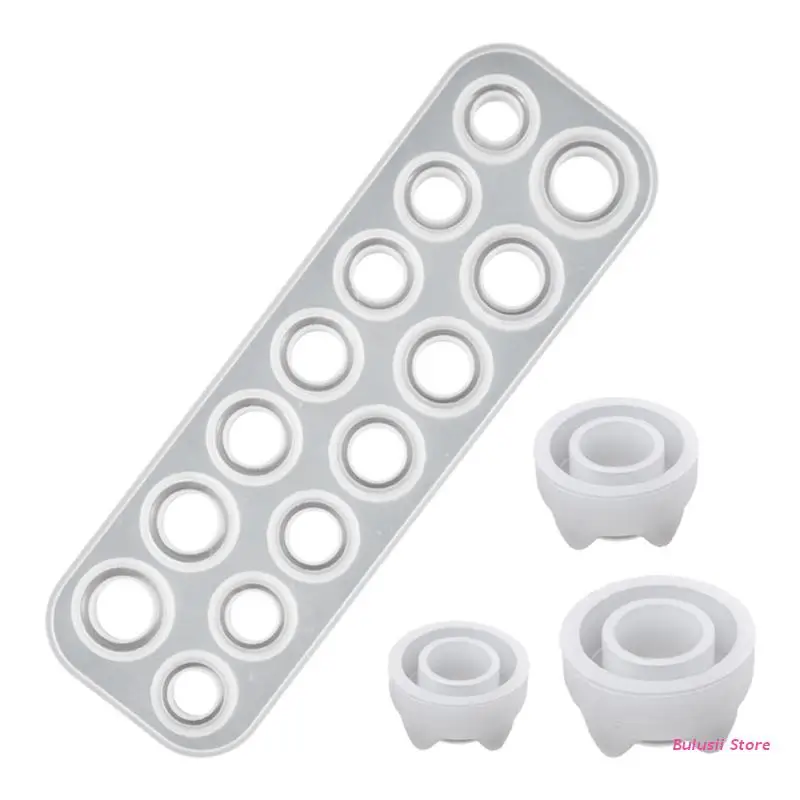 

Силиконовая форма AXYD для самостоятельного изготовления колец, подвесок, серег, 17 моделей