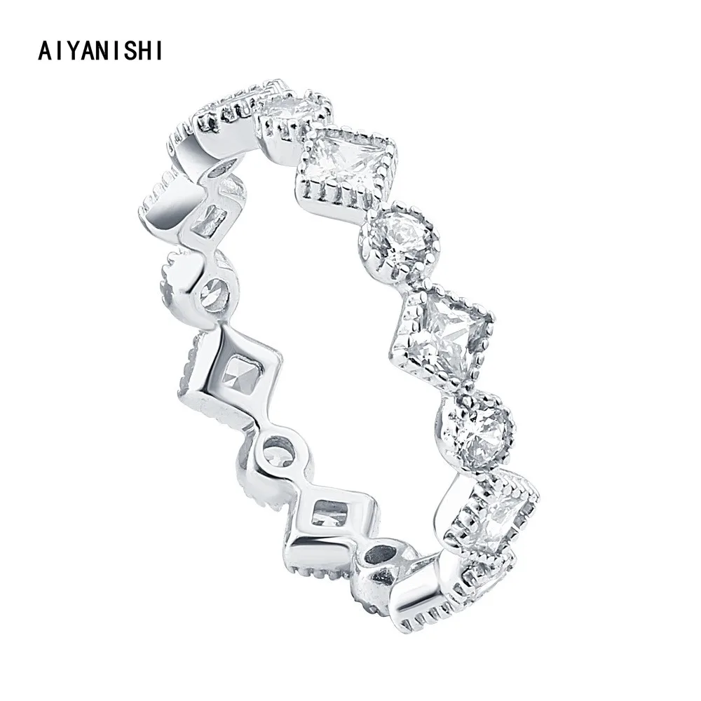

AIYANISHI модный роскошный обручальный браслет вечность кольцо для женщин большой подарок для женщин Любовь Вечность кольцо оптом много ювелир...
