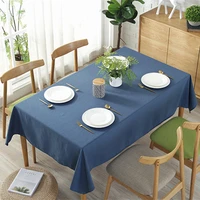 pure color linen waterproof and oil proof multicolor tablecloth rectangular wedding table coffee table tablecloth table mat