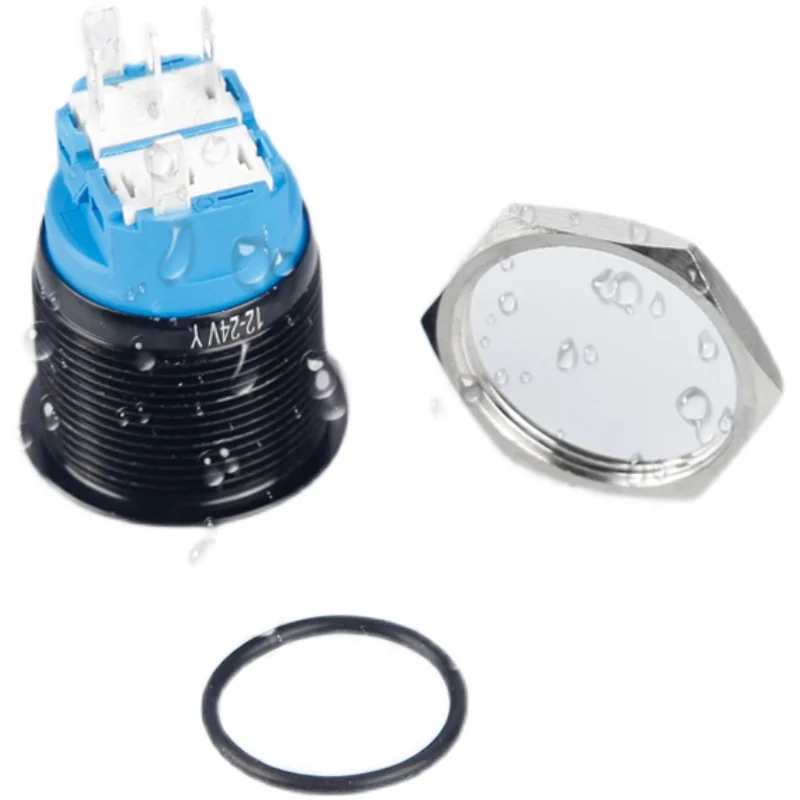 12/16/19/22mm Push Button Switch Oxidized Black Momentary Latching Fixed On Off Power LED Light 3V 6V 12V 24V 220V | Обустройство
