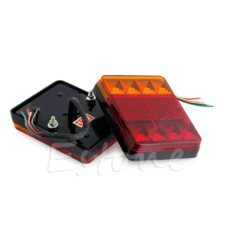 1 пара светодиодный Водонепроницаемый грузовик с прицепом караван стоп-сигнал