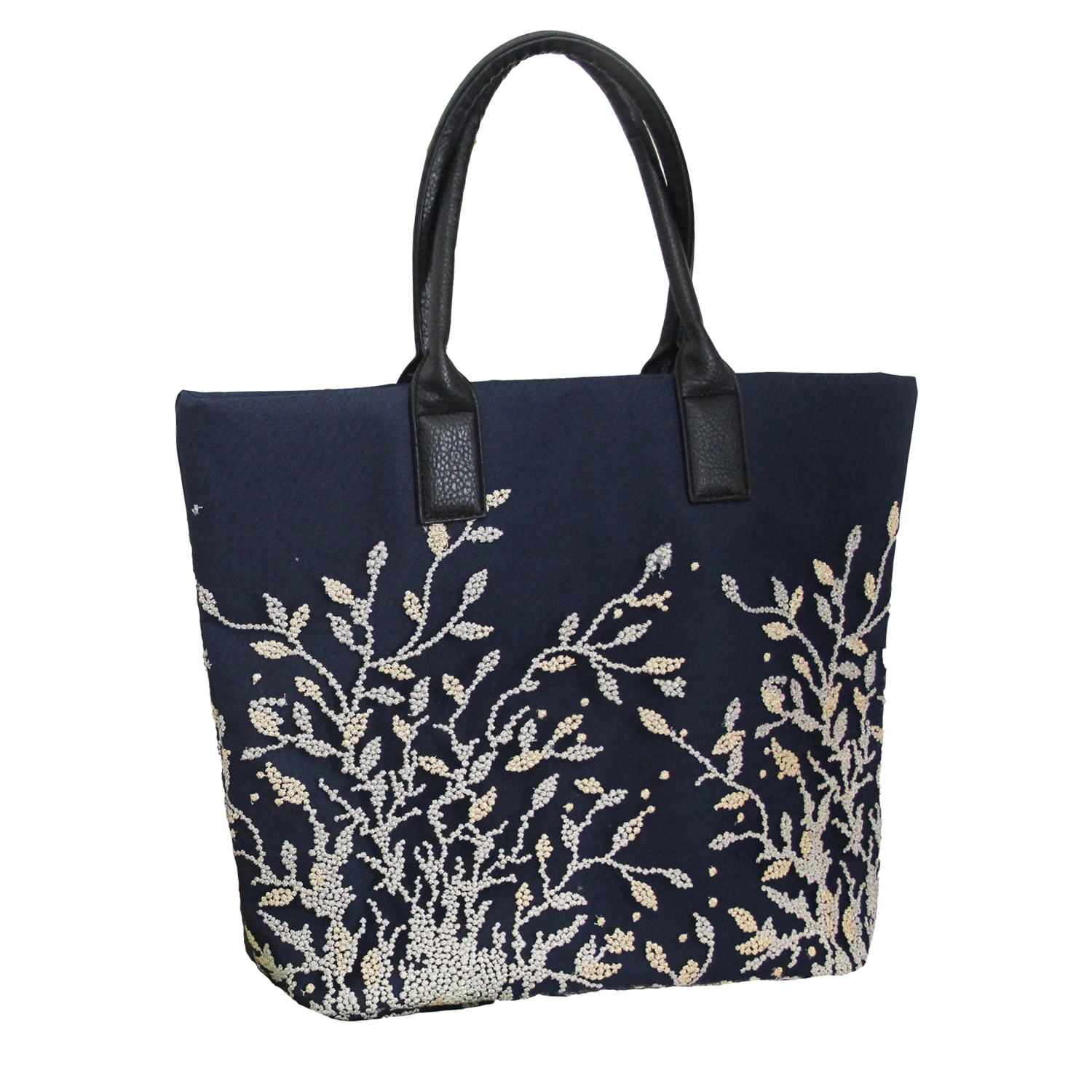 

2021 new fashion embroidered canvas ladies portable large-capacity dinner casual bag