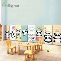 3d foam panda soft pack wall stickers for kids rooms self adhesive wall decoration home wall skirting sticker anti collision