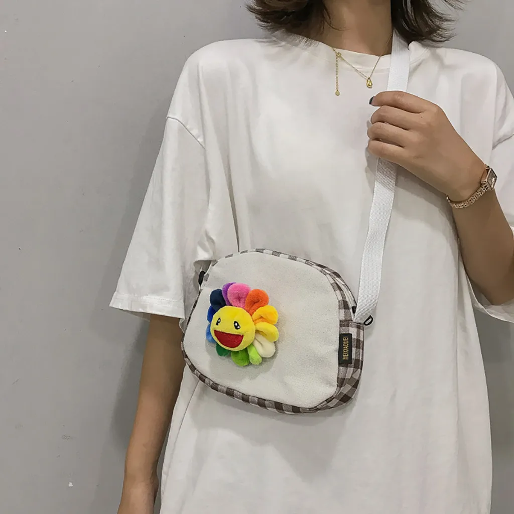 Женская сумка 2019 Джокер Повседневная парусиновая Милая Цветочная через плечо borsa