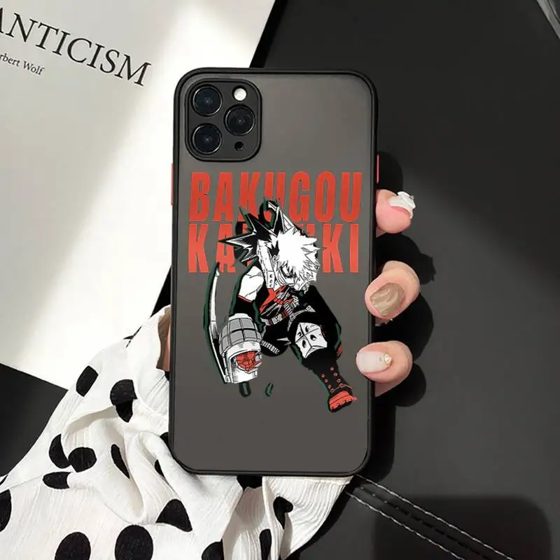 

My Hero Academia deku bakugou Boku no Hero Academia Phone Case matte transparent For iphone 7 8 11 12 plus mini x xs xr pro max