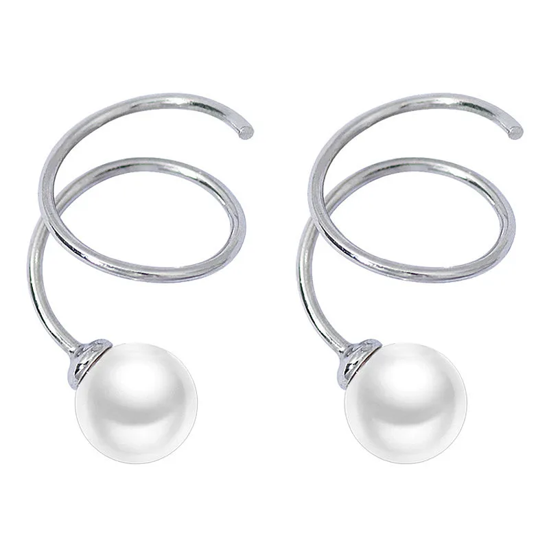 

LISM 925 Sterling Silver 2020 Real Pure Silver Simple Pearl Ear Hook Stud Earrings For Women Temperament Accessories brincos
