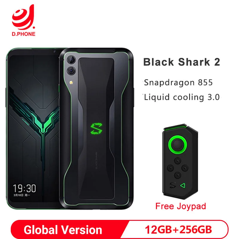 Глобальная версия Xiaomi Black Shark 2 12 Гб 256 игровой телефон Snapdragon 855 Octa Core 48+ 12 Мп Камера 4000 мА/ч, игра для смартфонов - Цвет: Черный