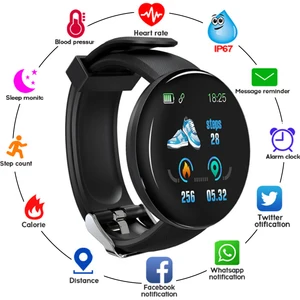 d18 smart watch men 2021 sports watch wristwatch fitness bracelet womens watches smartwatch motion tracker inteligentne zegarki free global shipping