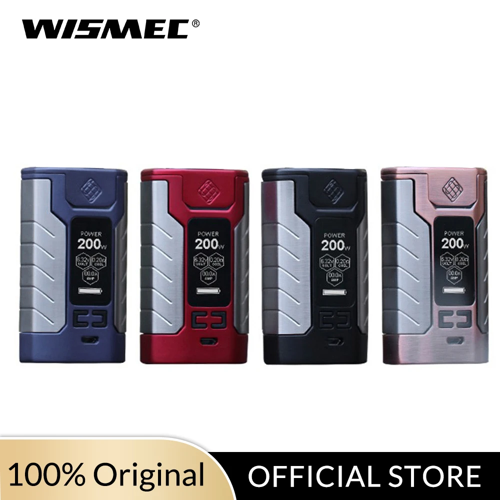 Оригинальный модуль Wismec Sinuous FJ200 200 Вт Выход Vape мод со встроенной батареей 4600 мАч