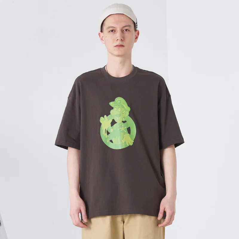 

Зеленые футболки с принтом Марио Harajuku повседневные футболки хип хоп хип-хоп летние футболки с коротким рукавом