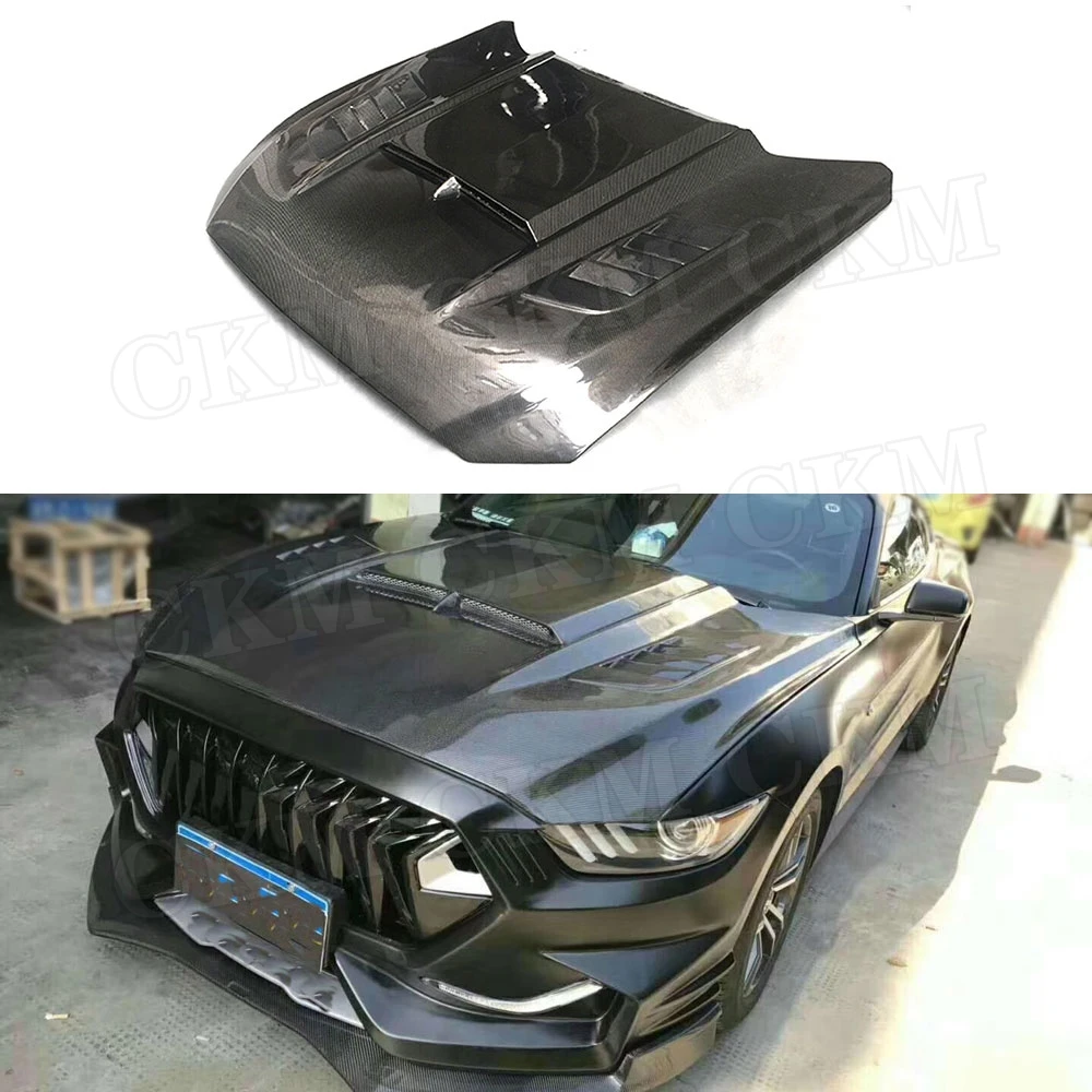 Углеродное волокно передний капот двигателя для Ford Mustang Coupe КАБРИОЛЕТ 2 двери 2015