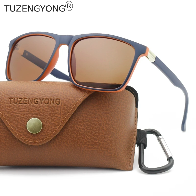 

TUZENGYONG BRAND NEW Square Sunglasses Men Polarized Sun Glasses TR90 frame Women Fashion UV400 Driving Eyewear