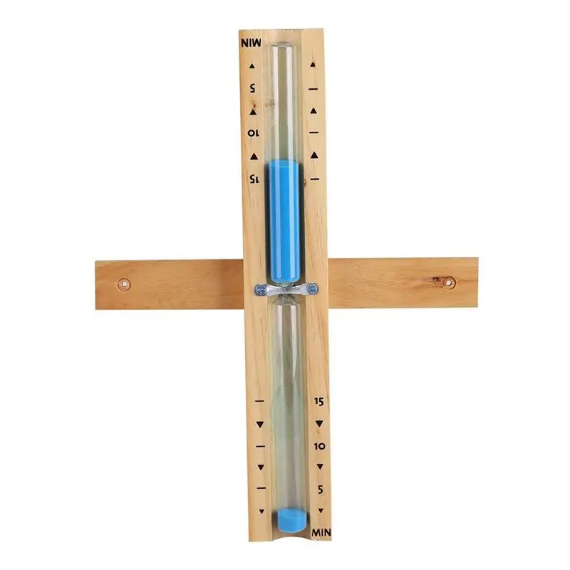 15 Minute Timer Sauna Hourglass Wall Rotating Sand Countdown Clock (Blue) | Дом и сад