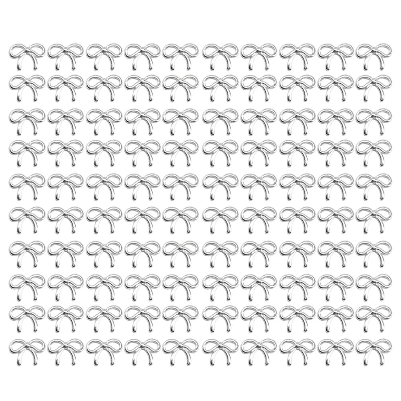 

100Pcs Metal Bow Epoxy Resin Mold Findings Bear Decortive Bowtie Resin Fillings