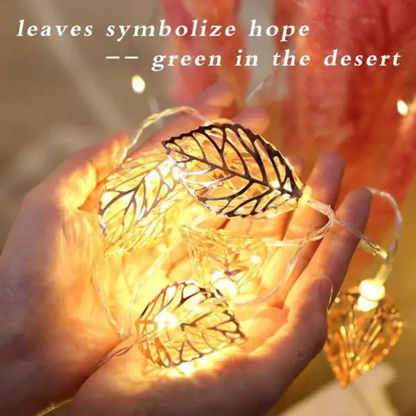 

Gold Leaves String Lights, /9.8FT, 20 Lights, Wedding Christmas Birthday Holiday Room Courtyard Decorative LED Lights, Party F