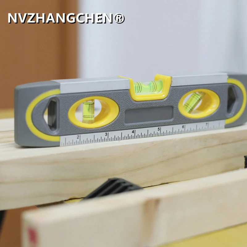 

230mm Magnetic Spirit Level Bubble Ruler Portable Balance Vertical Horizontal Ruler Metric Imperial Scale for Home Improvement
